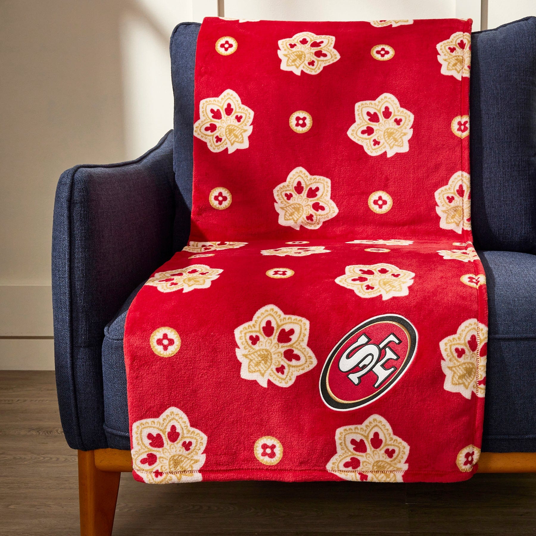 NFL Oversized Throw Blanket-San Francisco 49ers Bandana-Image 1-Vera Bradley