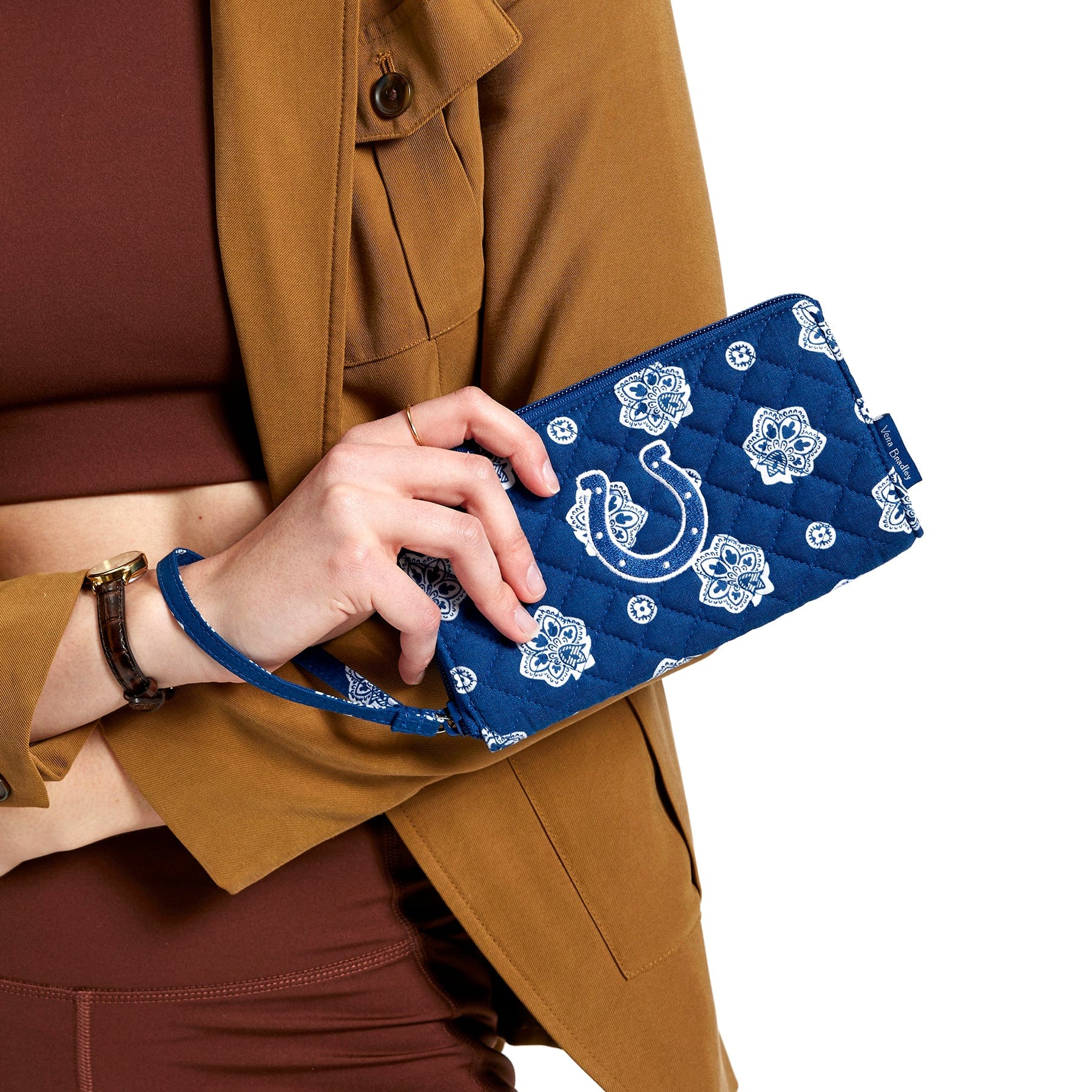 NFL RFID Front Zip Wristlet-Indianapolis Colts Bandana-Image 1-Vera Bradley