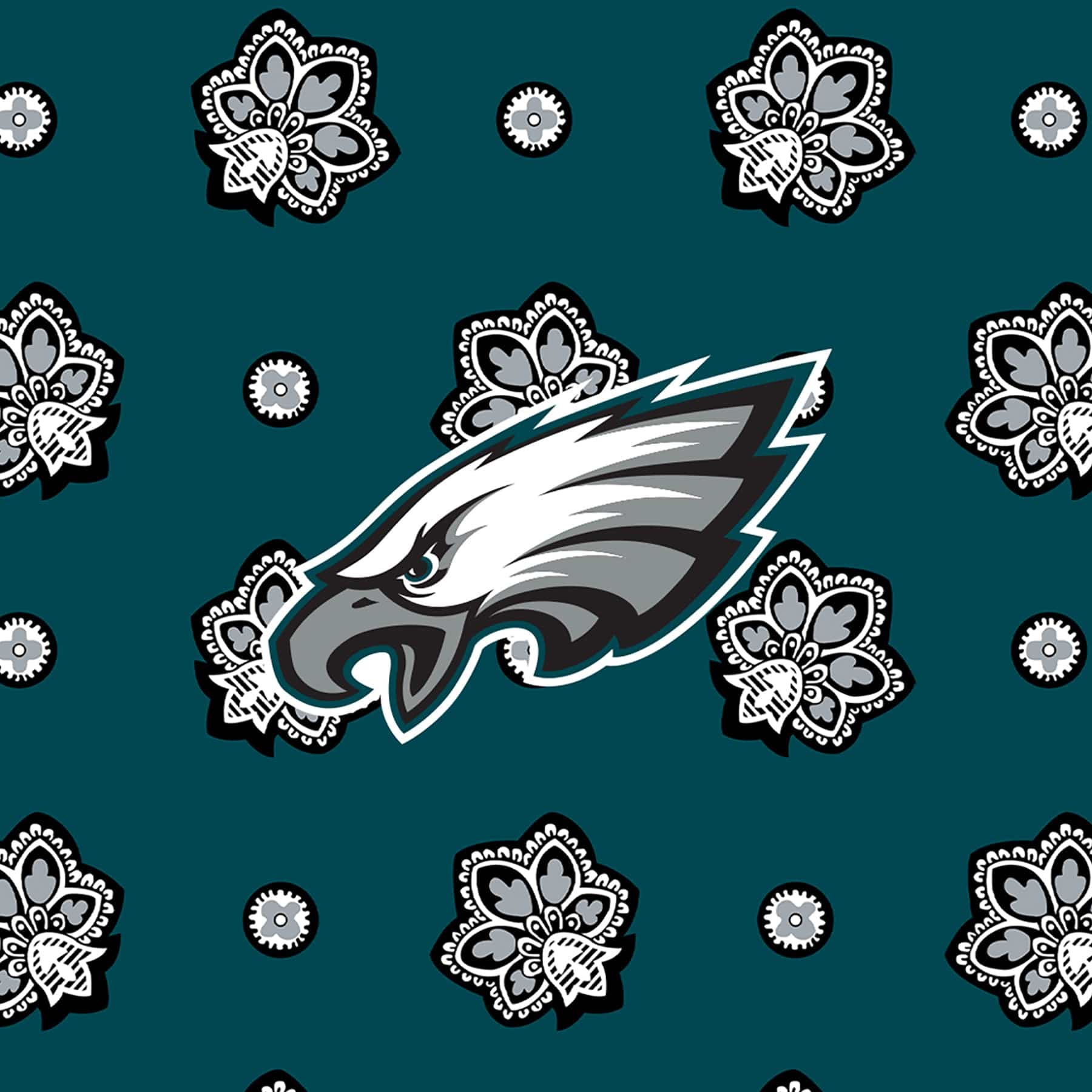 NFL RFID Front Zip Wristlet-Philadelphia Eagles Bandana-Image 4-Vera Bradley