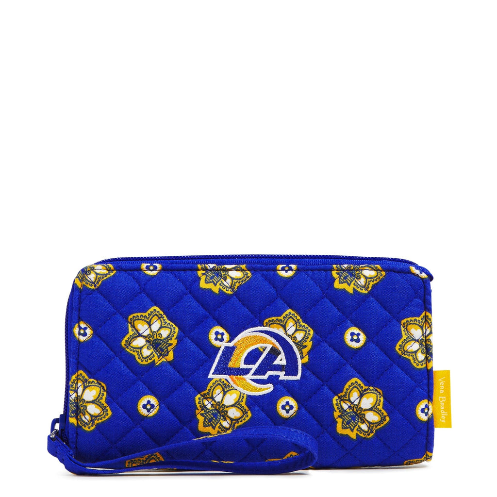 NFL RFID Front Zip Wristlet-Los Angeles Rams Bandana-Image 1-Vera Bradley