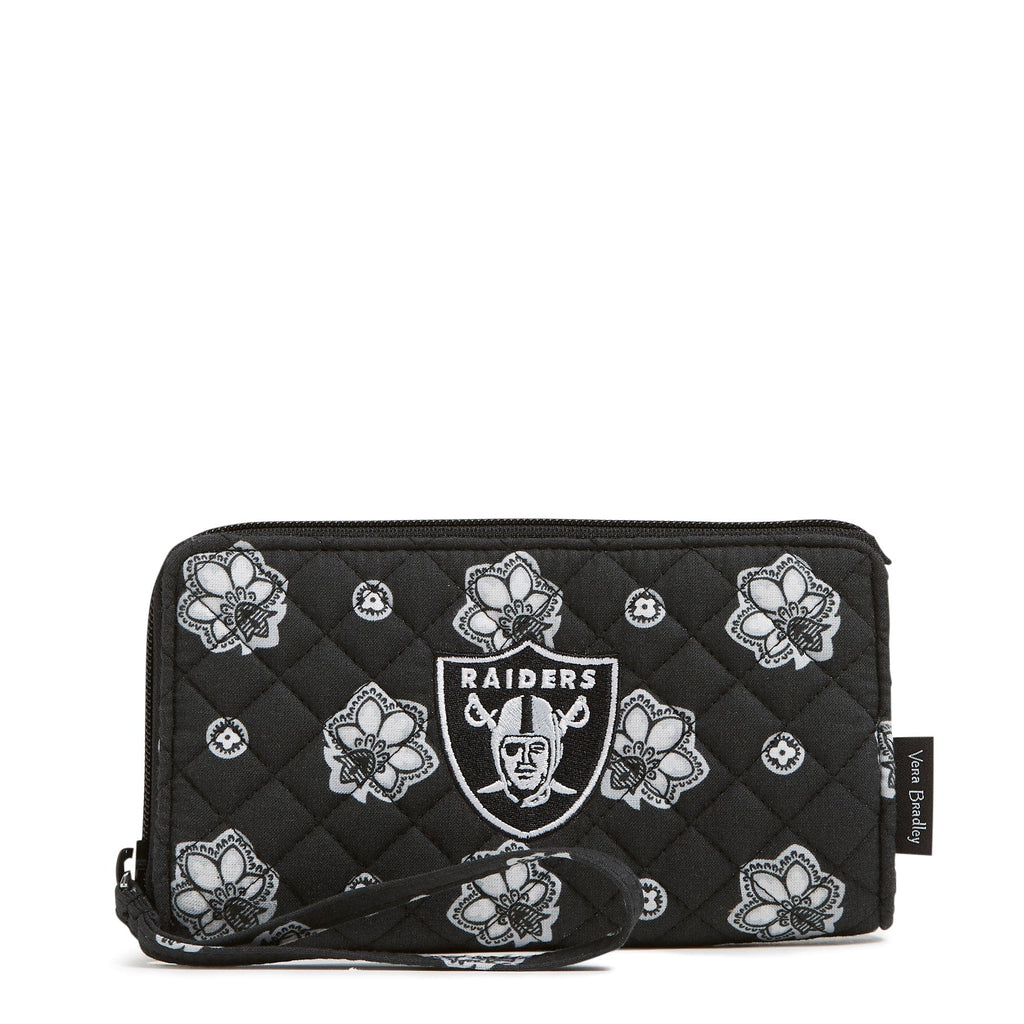 NFL RFID Front Zip Wristlet-Las Vegas Raiders Bandana-Image 1-Vera Bradley