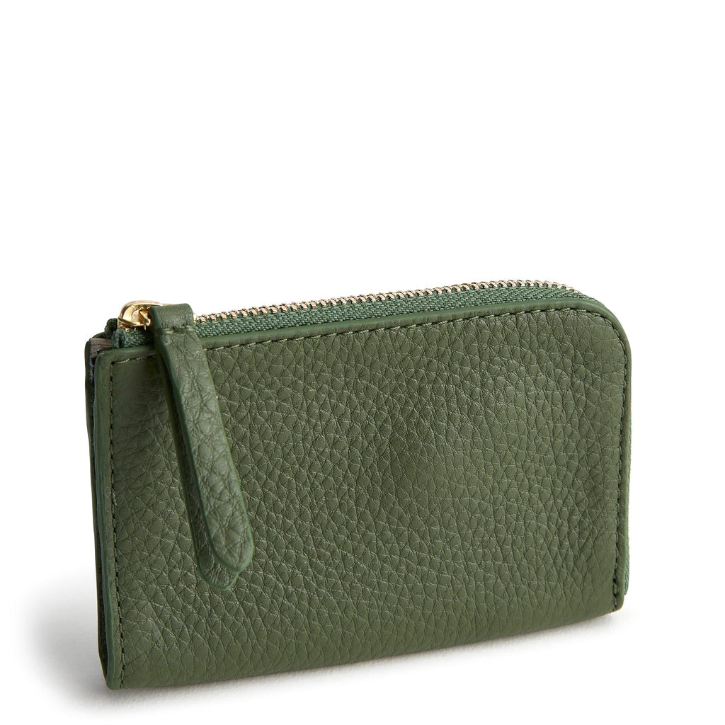 Zip Card Pouch-Bronze Green-Image 1-Vera Bradley