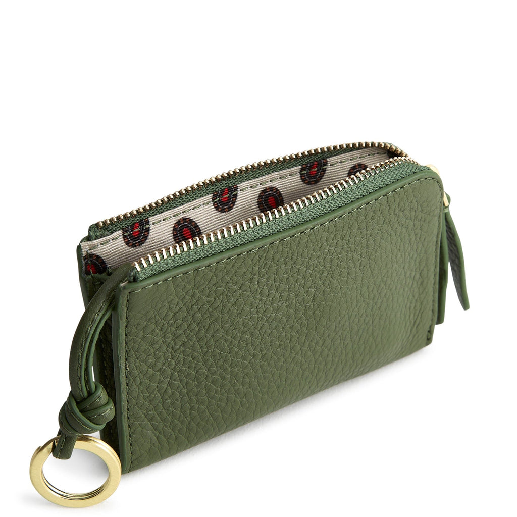Zip Card Pouch-Bronze Green-Image 2-Vera Bradley