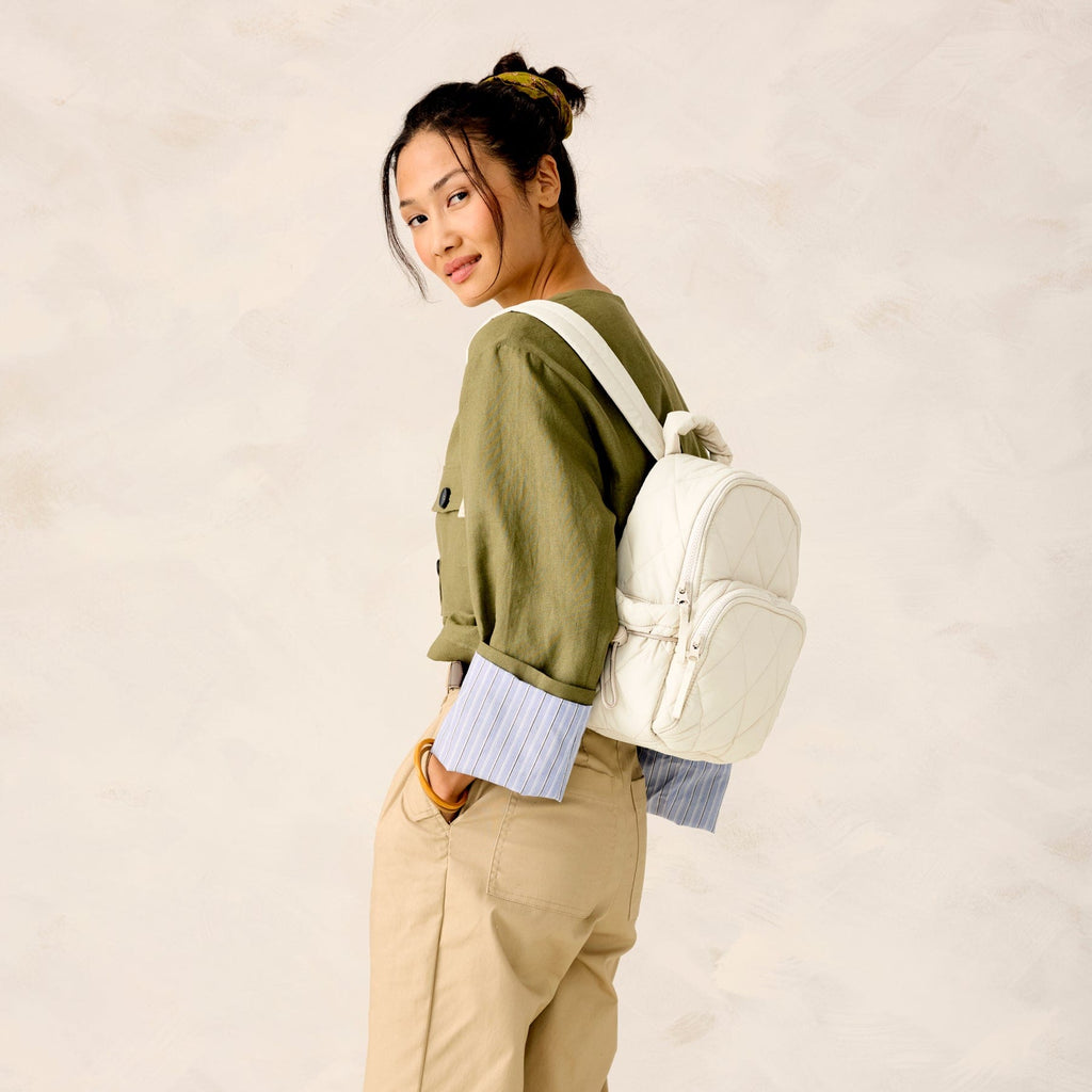 Small Banbury Backpack-Pumice Stone-Image 2-Vera Bradley