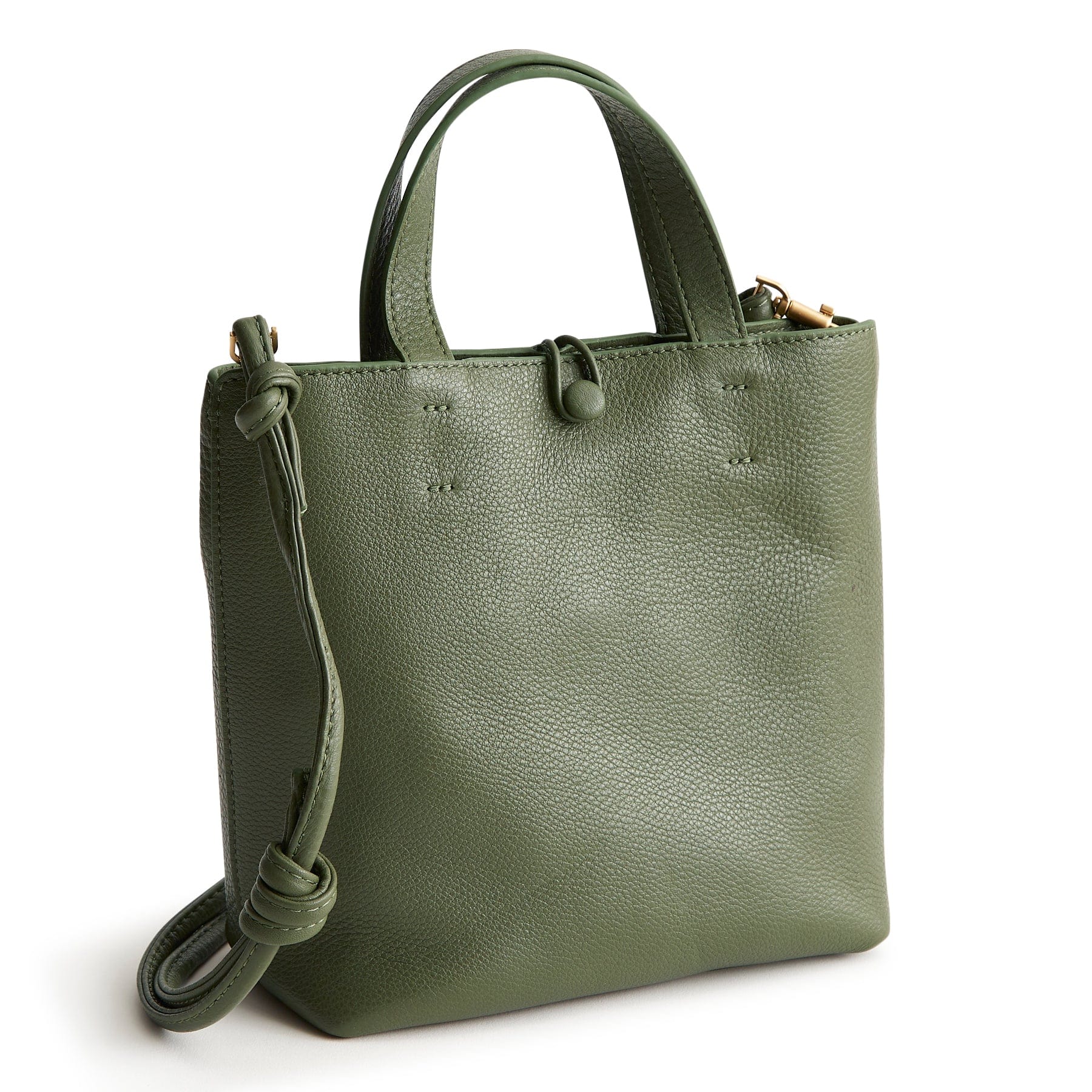Mini Original Tote Bag-Bronze Green-Image 1-Vera Bradley