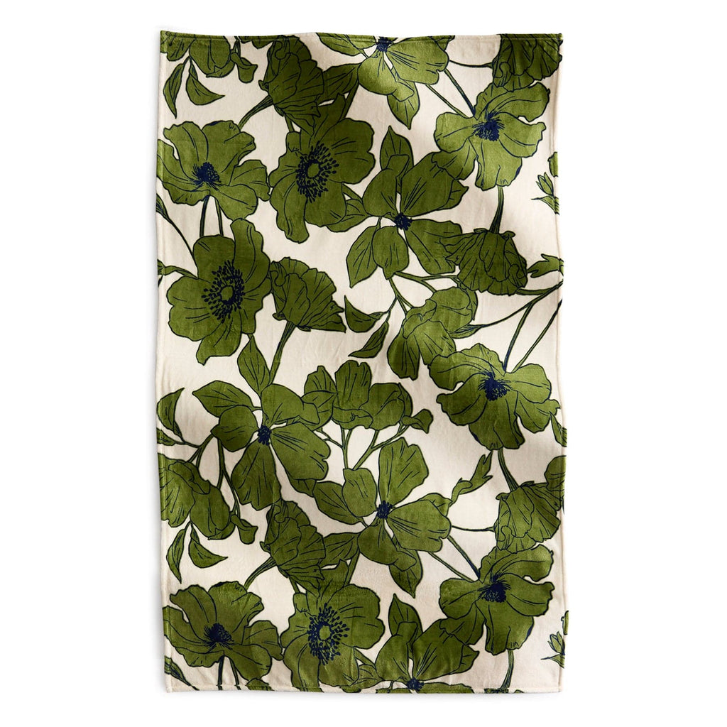 Plush Throw Blanket-Scattered Anemones Seedpearl-Image 1-Vera Bradley
