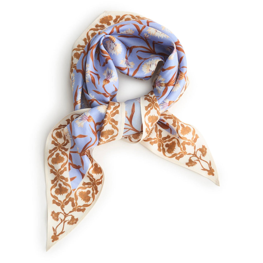 Diamond Silk Scarf-Bachelor Buttons Grapemist-Image 2-Vera Bradley