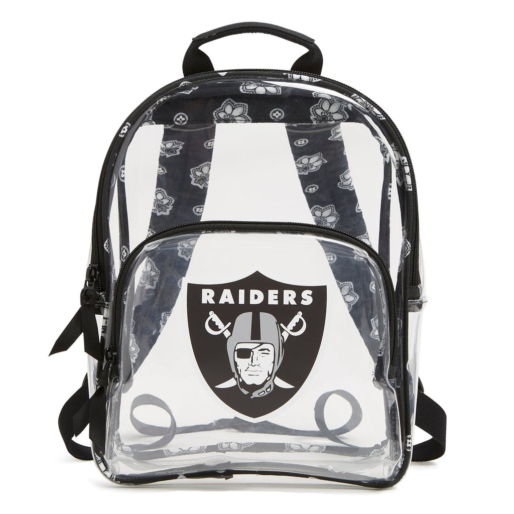 NFL Clear Small Backpack-Las Vegas Raiders Bandana-Image 1-Vera Bradley