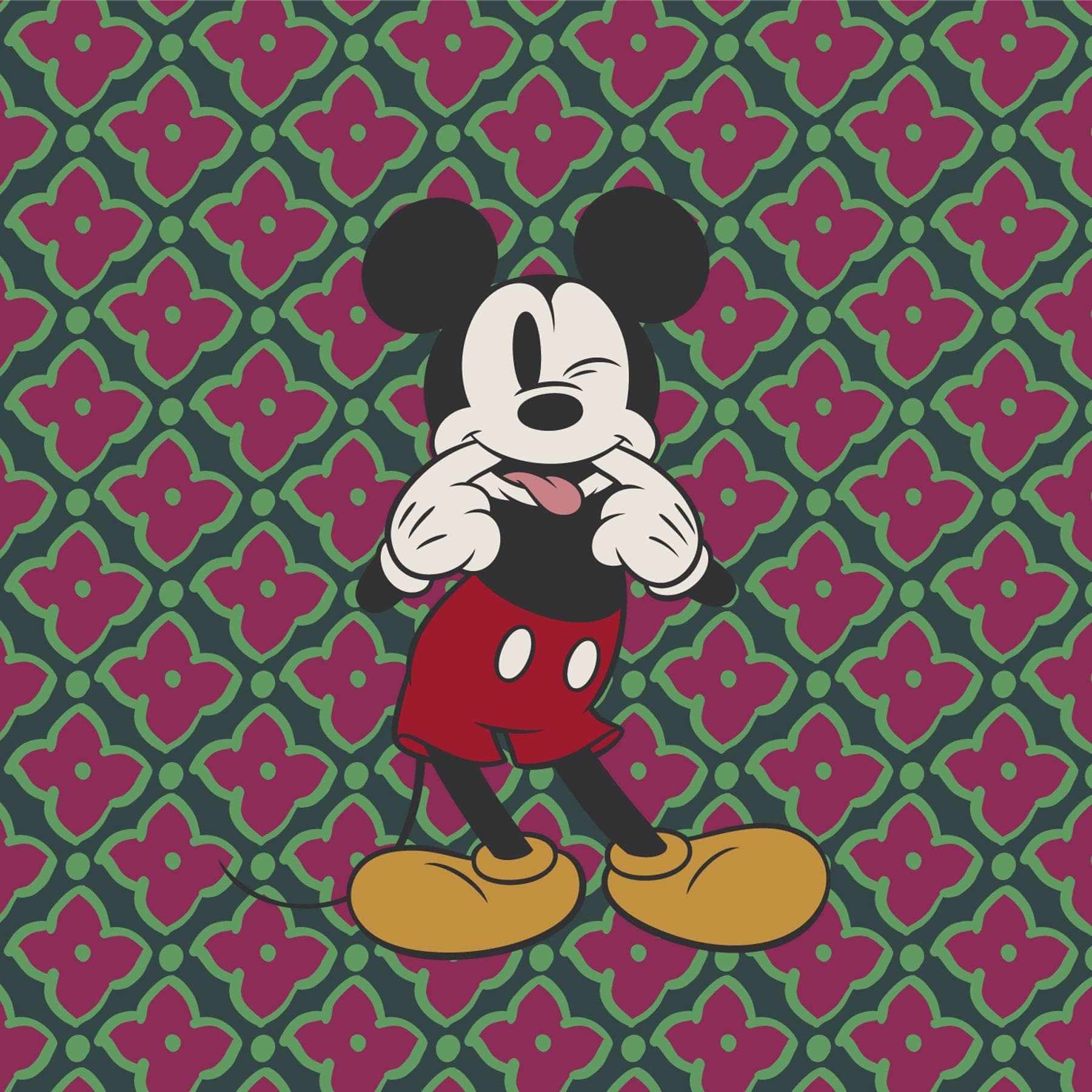 Disney Zip Card Pouch-Silly Mickey Mouse-Image 3-Vera Bradley