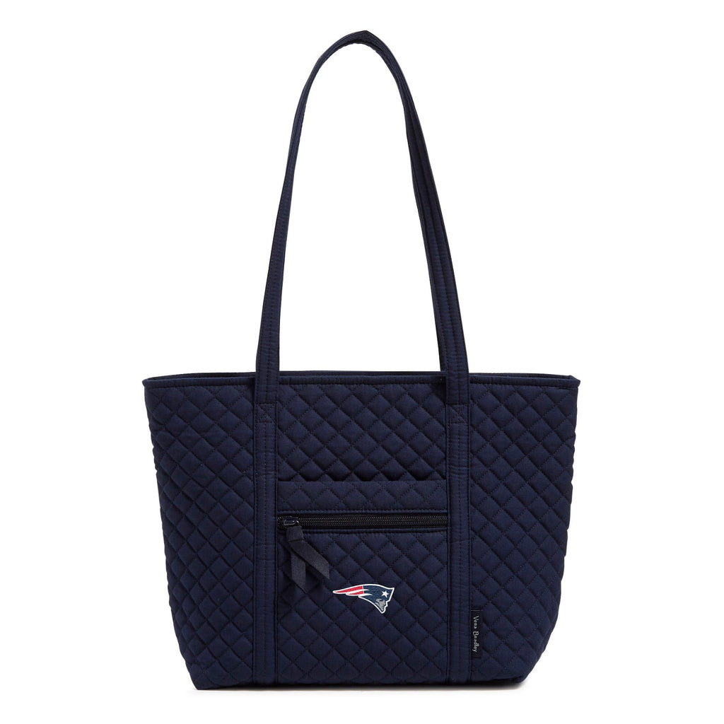 Small Vera Tote-Classic Navy with New England Patriots-Image 1-Vera Bradley