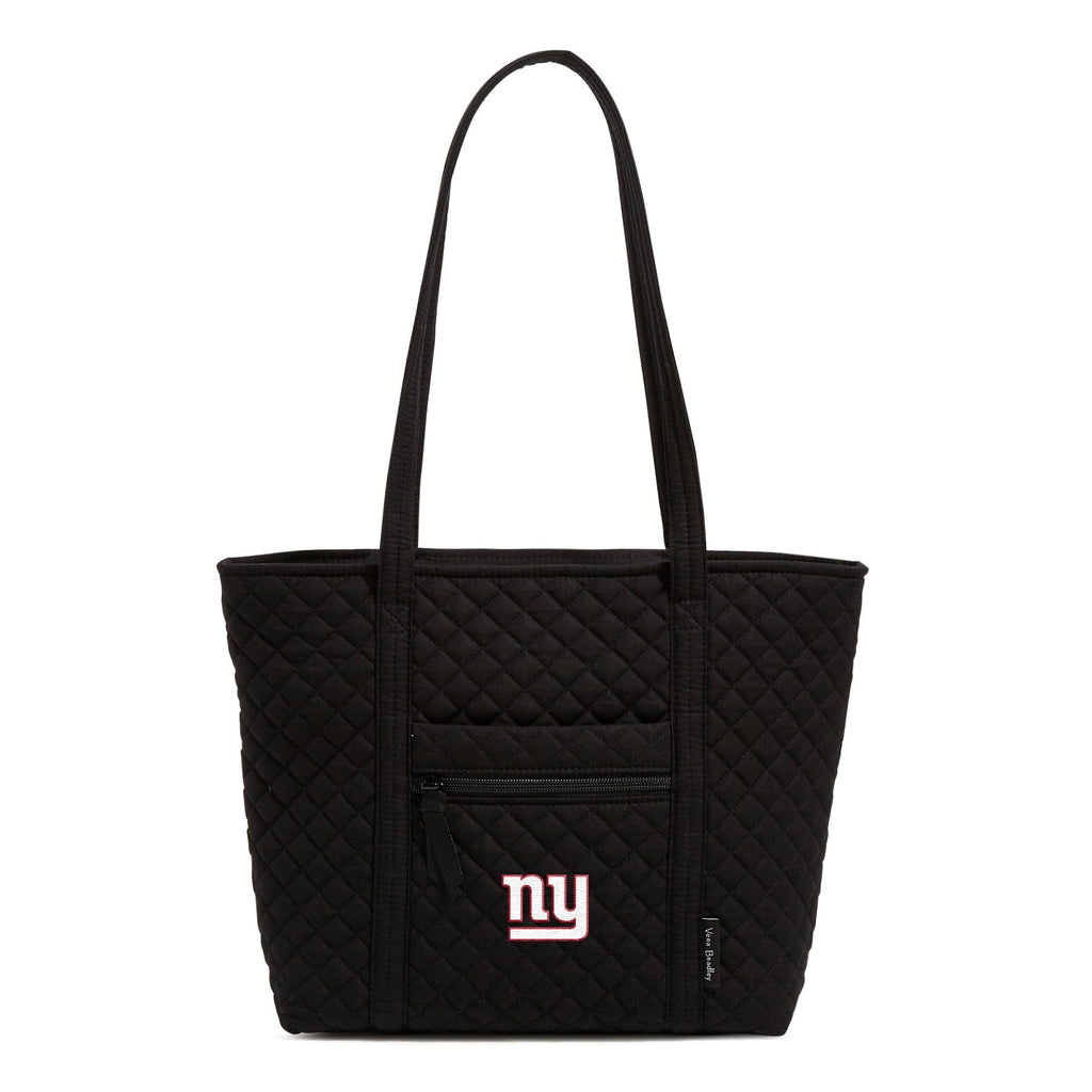 Small Vera Tote-Black with New York Giants-Image 1-Vera Bradley