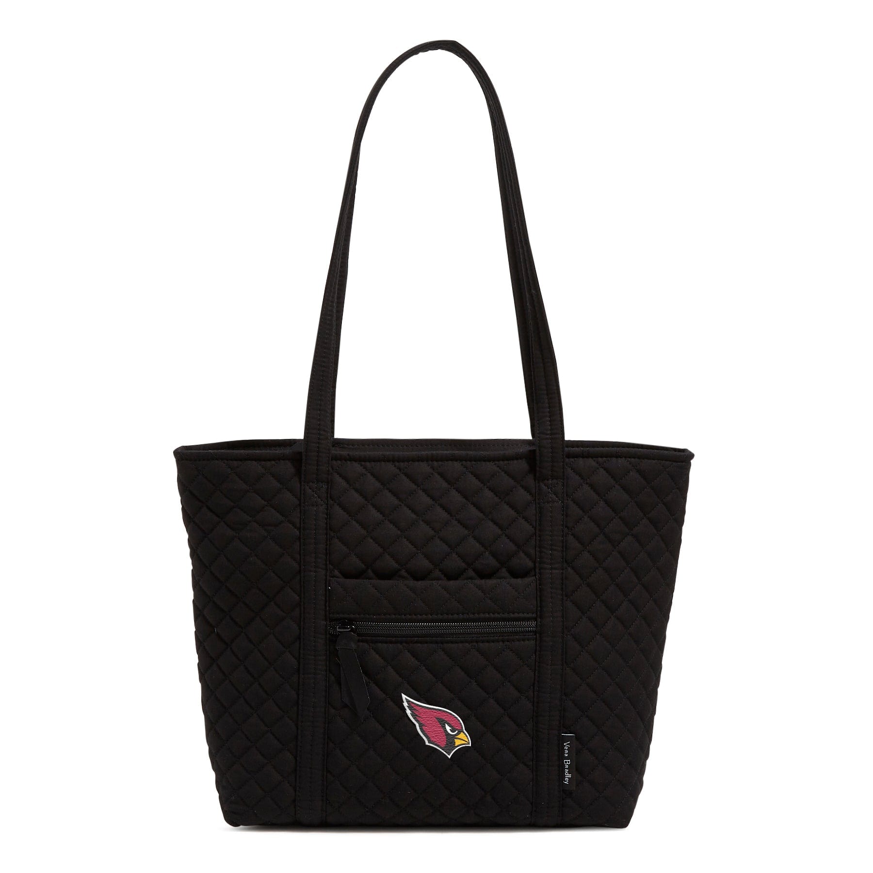 Small Vera Tote-Black with Arizona Cardinals-Image 1-Vera Bradley