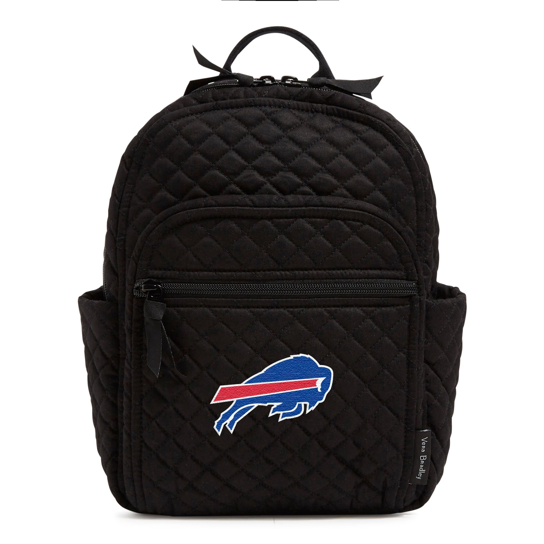 Small Backpack-Black with Buffalo Bills-Image 1-Vera Bradley