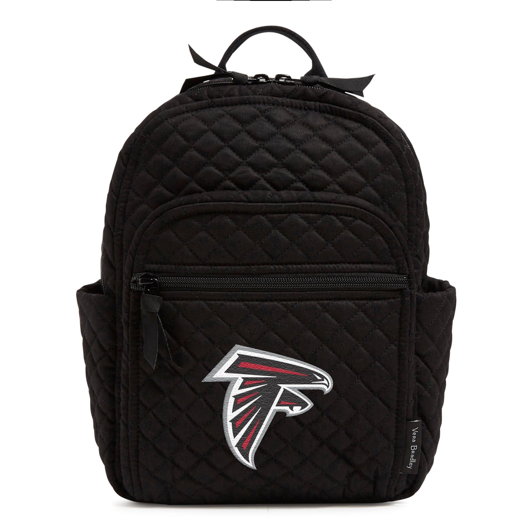 Small Backpack-Black with Atlanta Falcons-Image 1-Vera Bradley