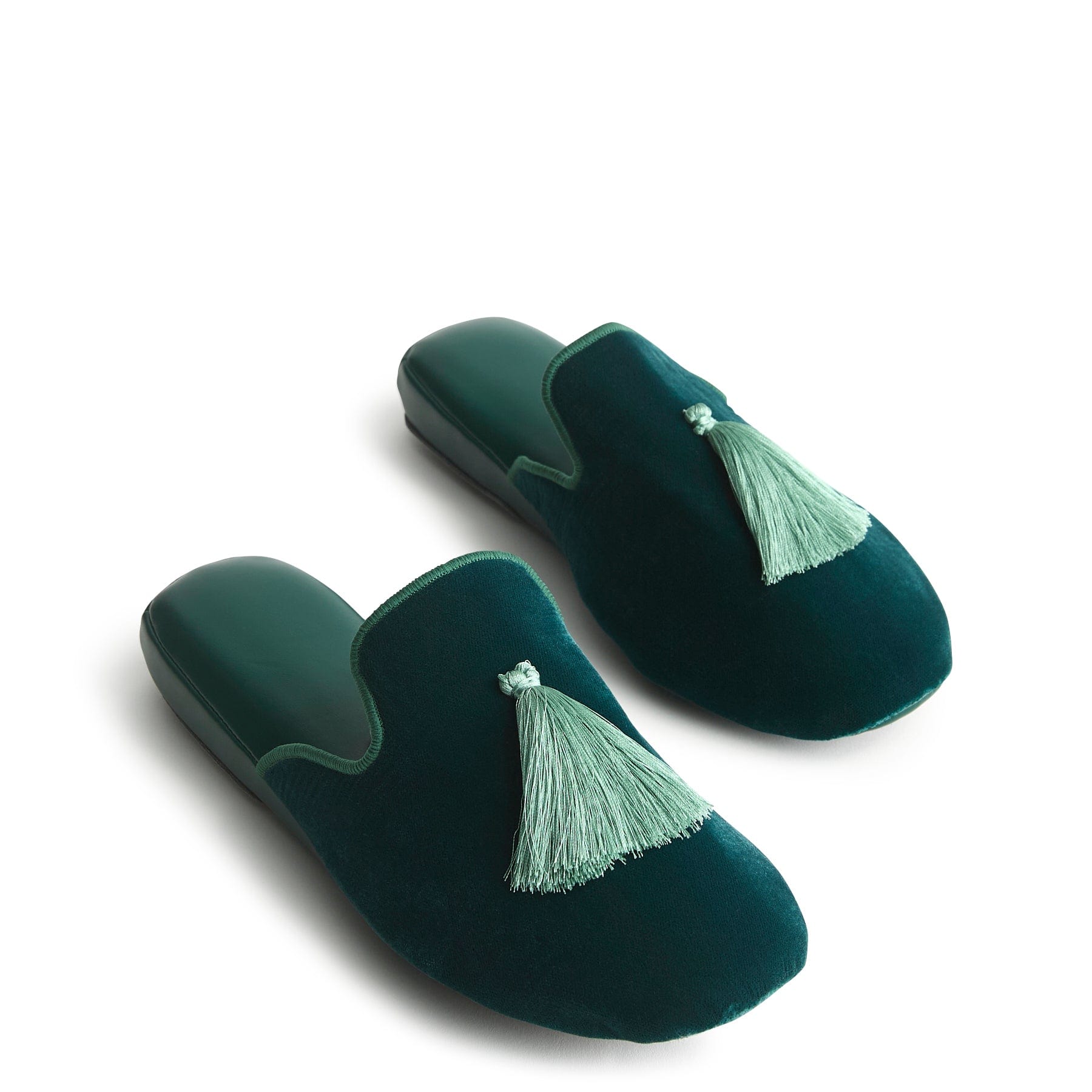 Wicked Tassel Slippers-Positively Green & Sea Moss-Image 1-Vera Bradley