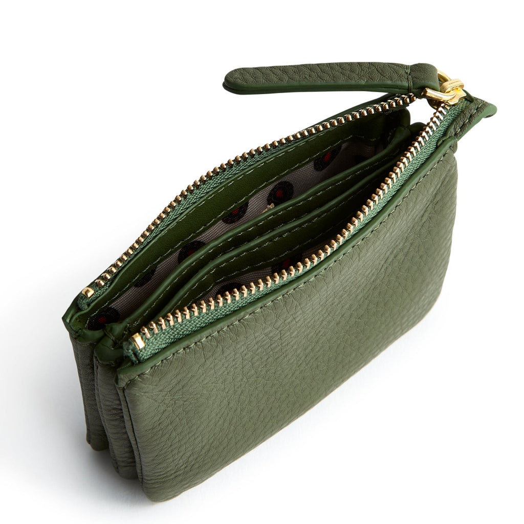 Accordion Card Case-Bronze Green-Image 2-Vera Bradley