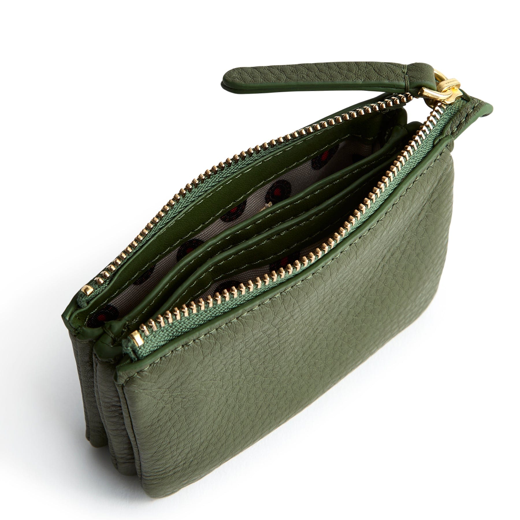 Accordion Card Case-Bronze Green-Image 2-Vera Bradley