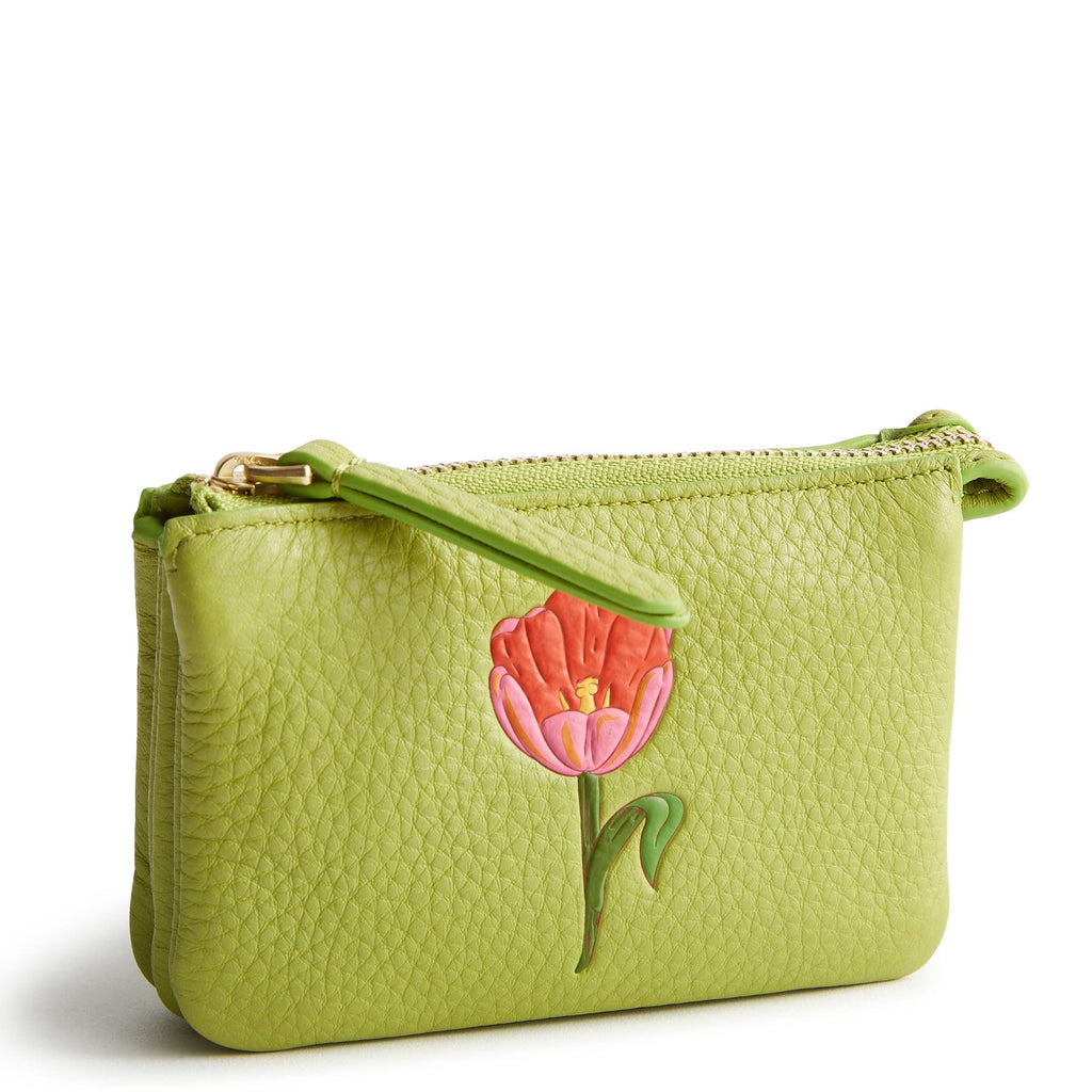 Accordion Card Case-Tulip on Spinach Green-Image 1-Vera Bradley