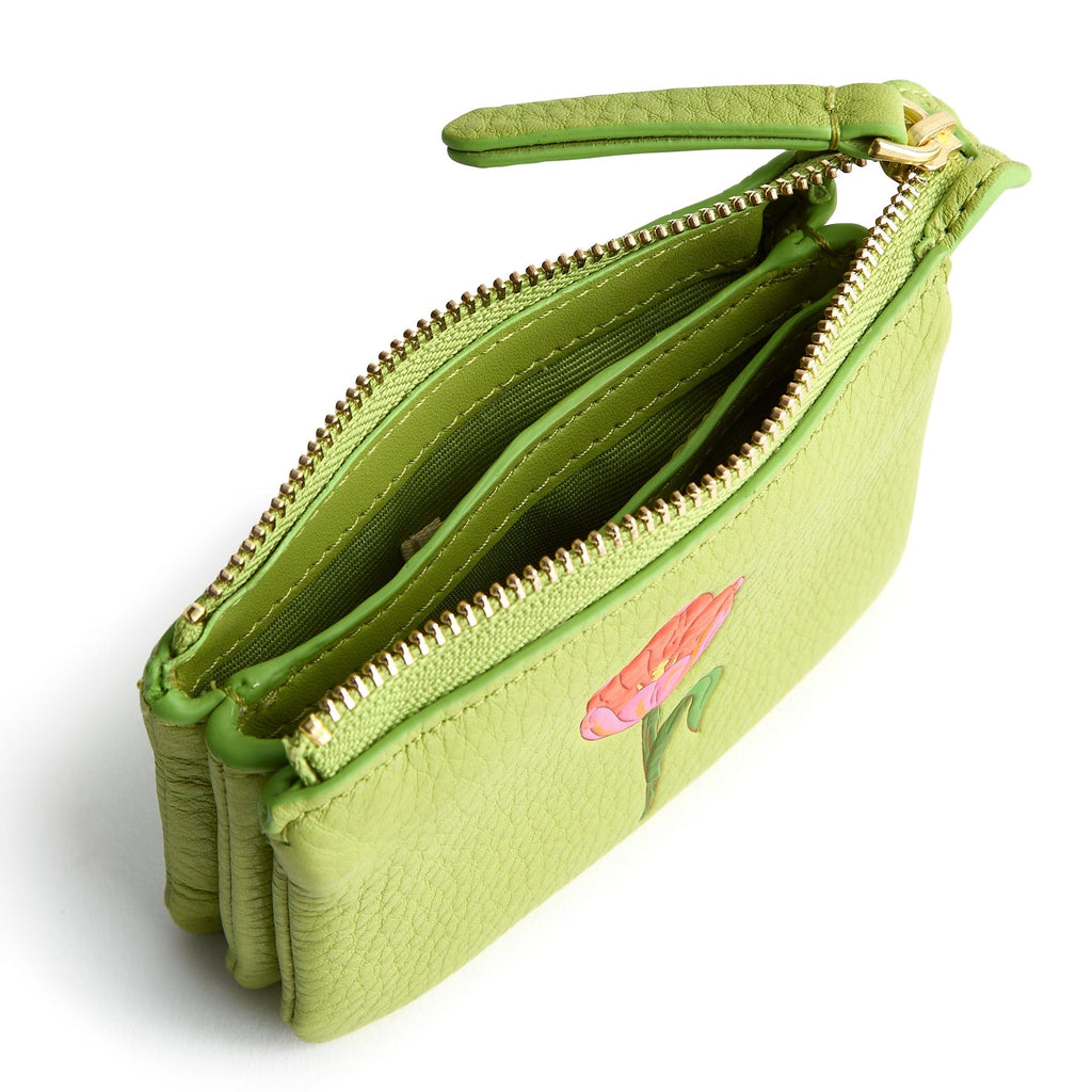 Accordion Card Case-Tulip on Spinach Green-Image 2-Vera Bradley