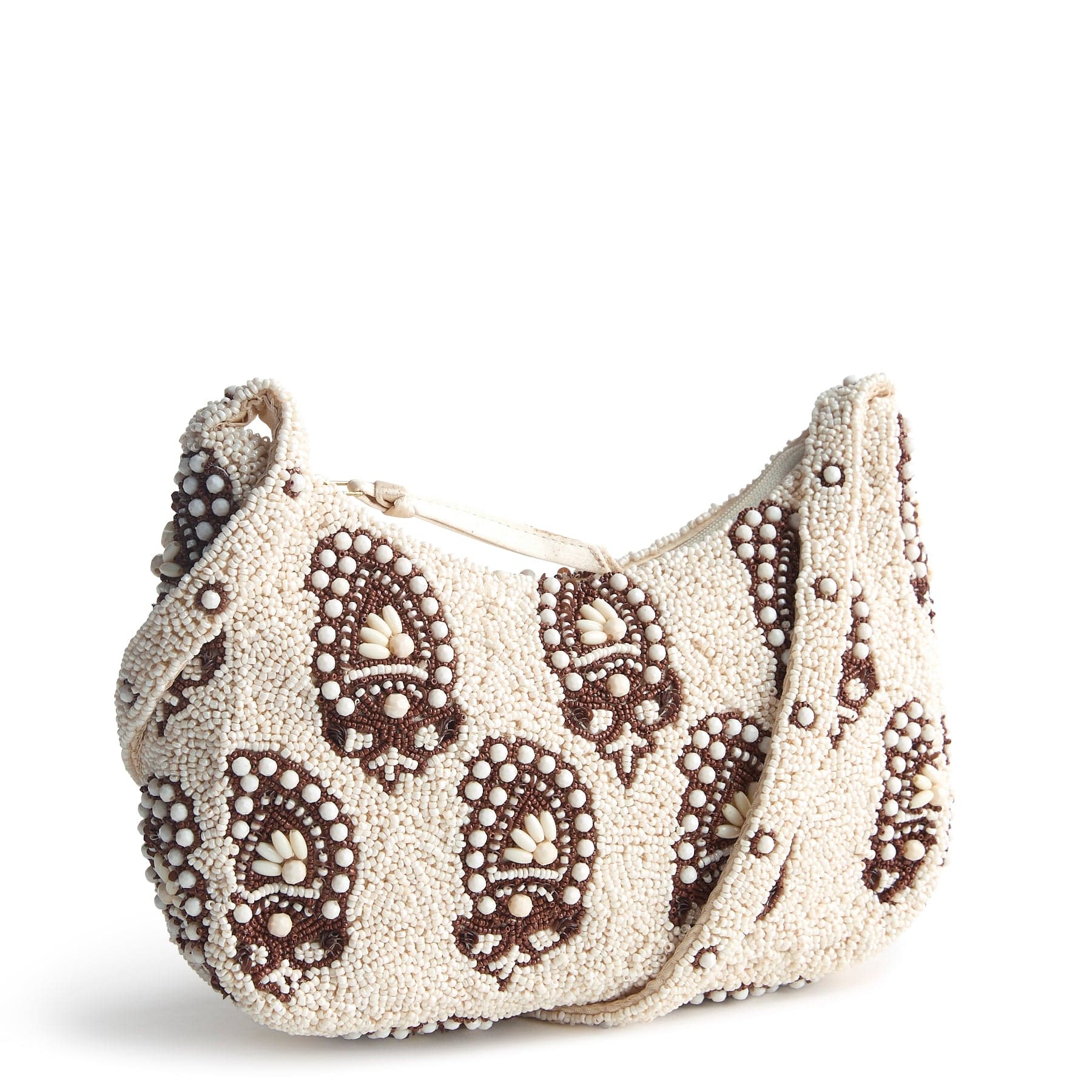 Mini Roxbury Crescent Shoulder Bag-Iconic Paisley Cottage Cream-Image 1-Vera Bradley