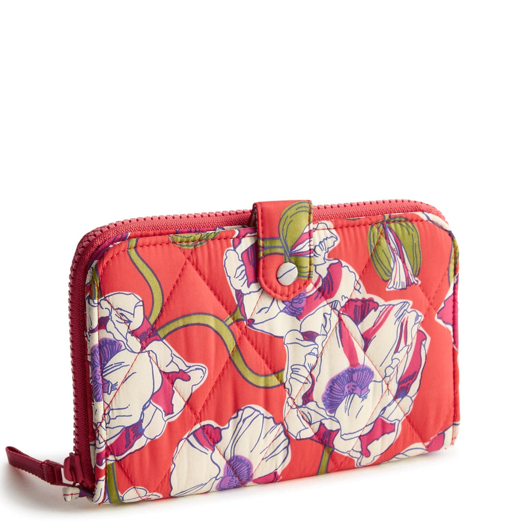 Large Tab Wallet-Swirling Poppies-Image 1-Vera Bradley