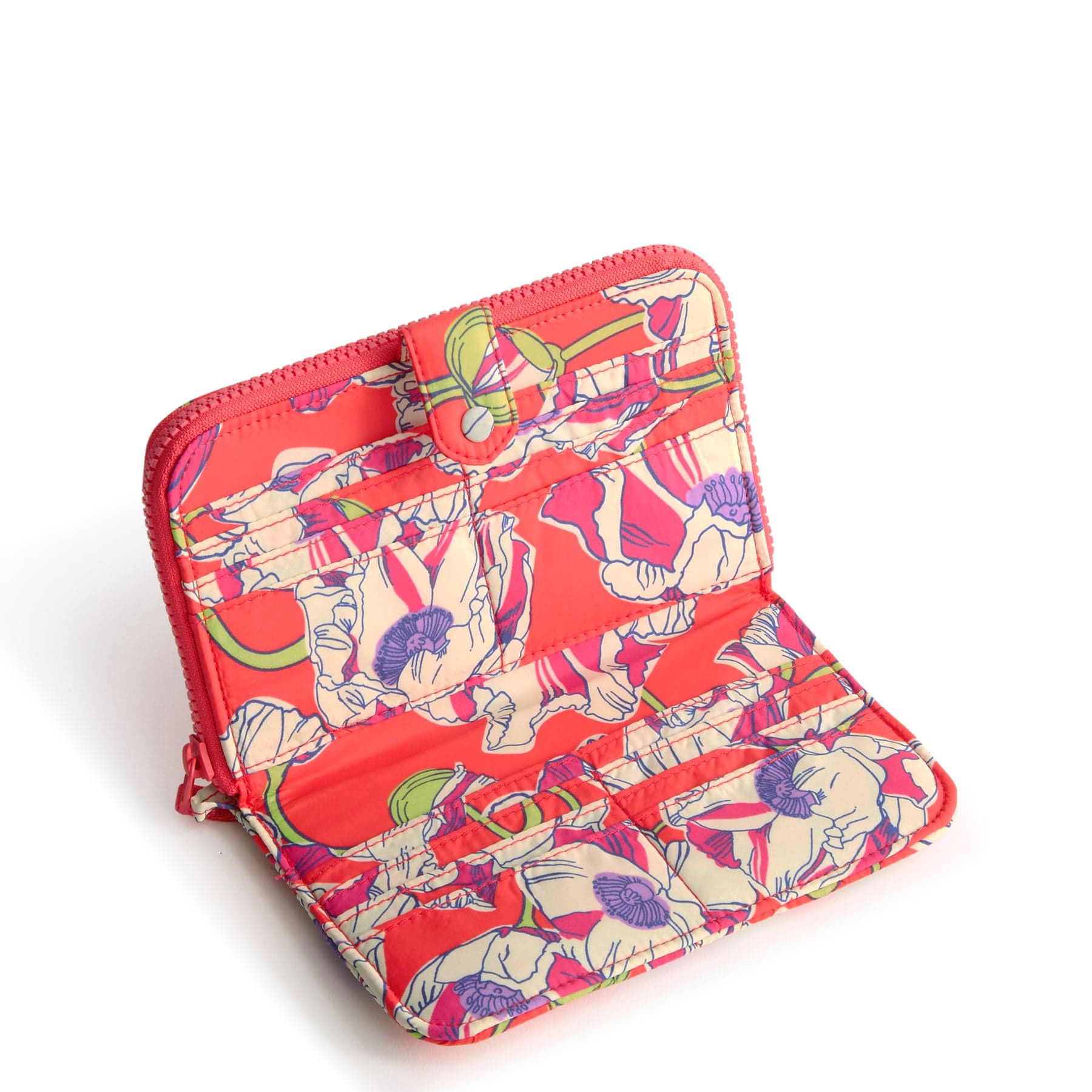 Large Tab Wallet-Swirling Poppies-Image 3-Vera Bradley