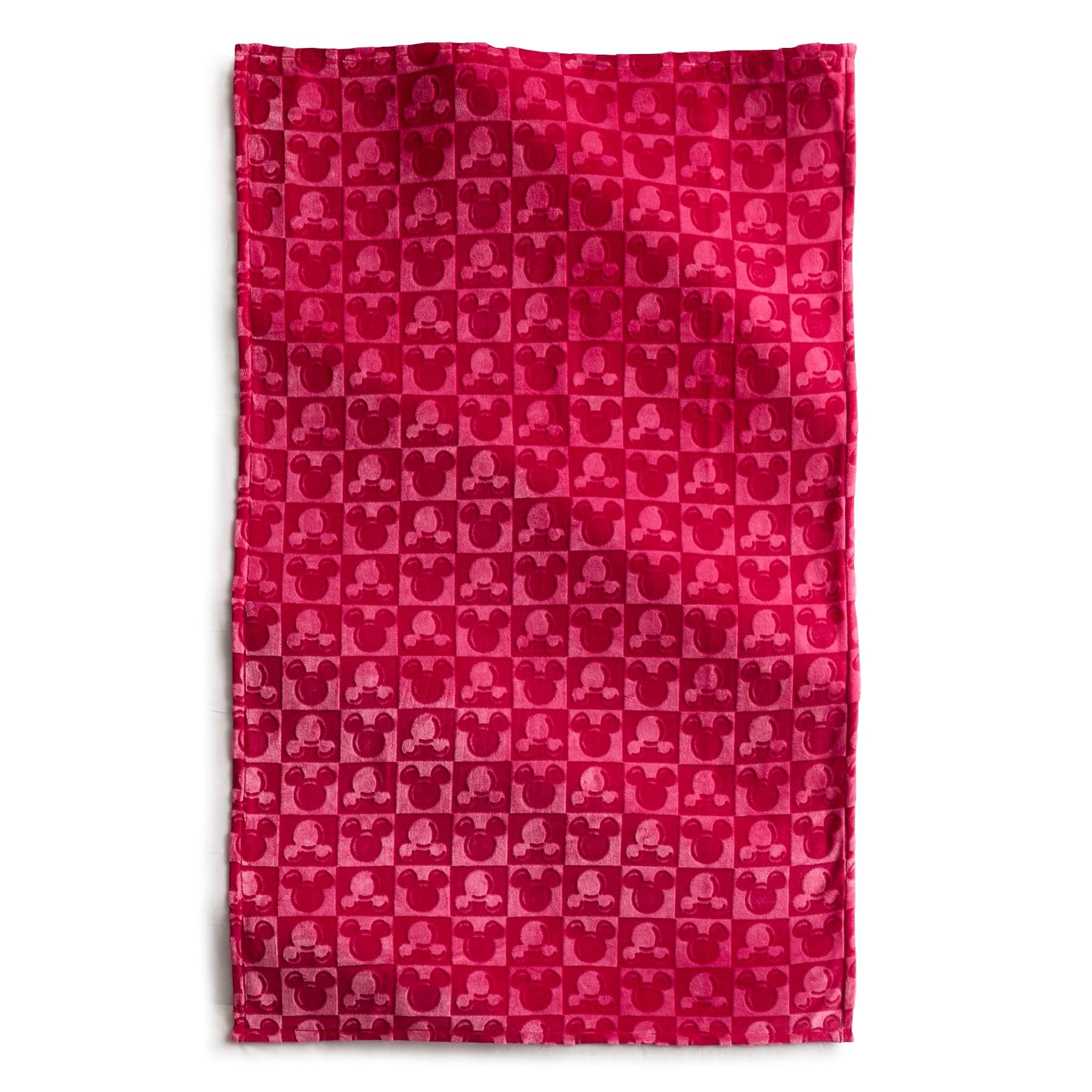 Disney Mickey Mouse Head Throw Blanket-Beetroot Pink-Image 1-Vera Bradley