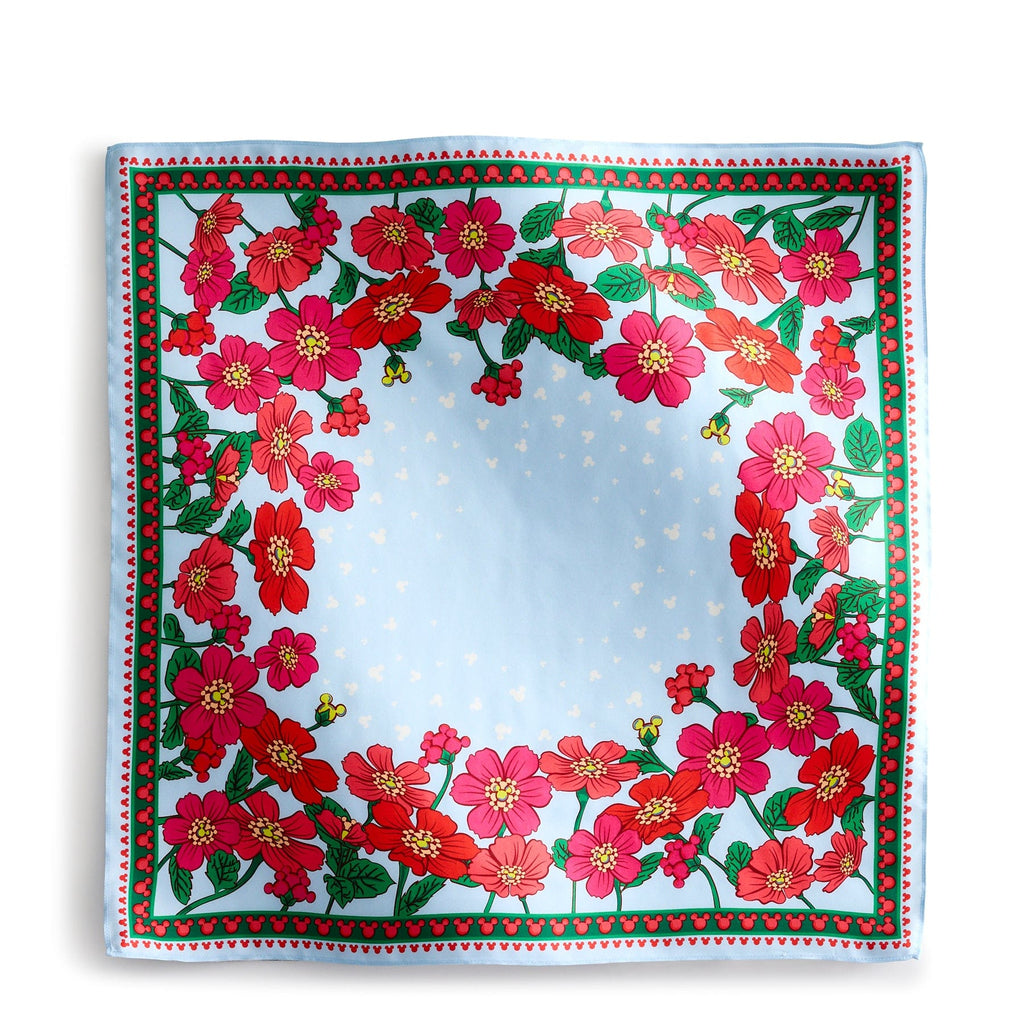 Disney Square Silk Scarf-Mickey Meadow-Image 1-Vera Bradley