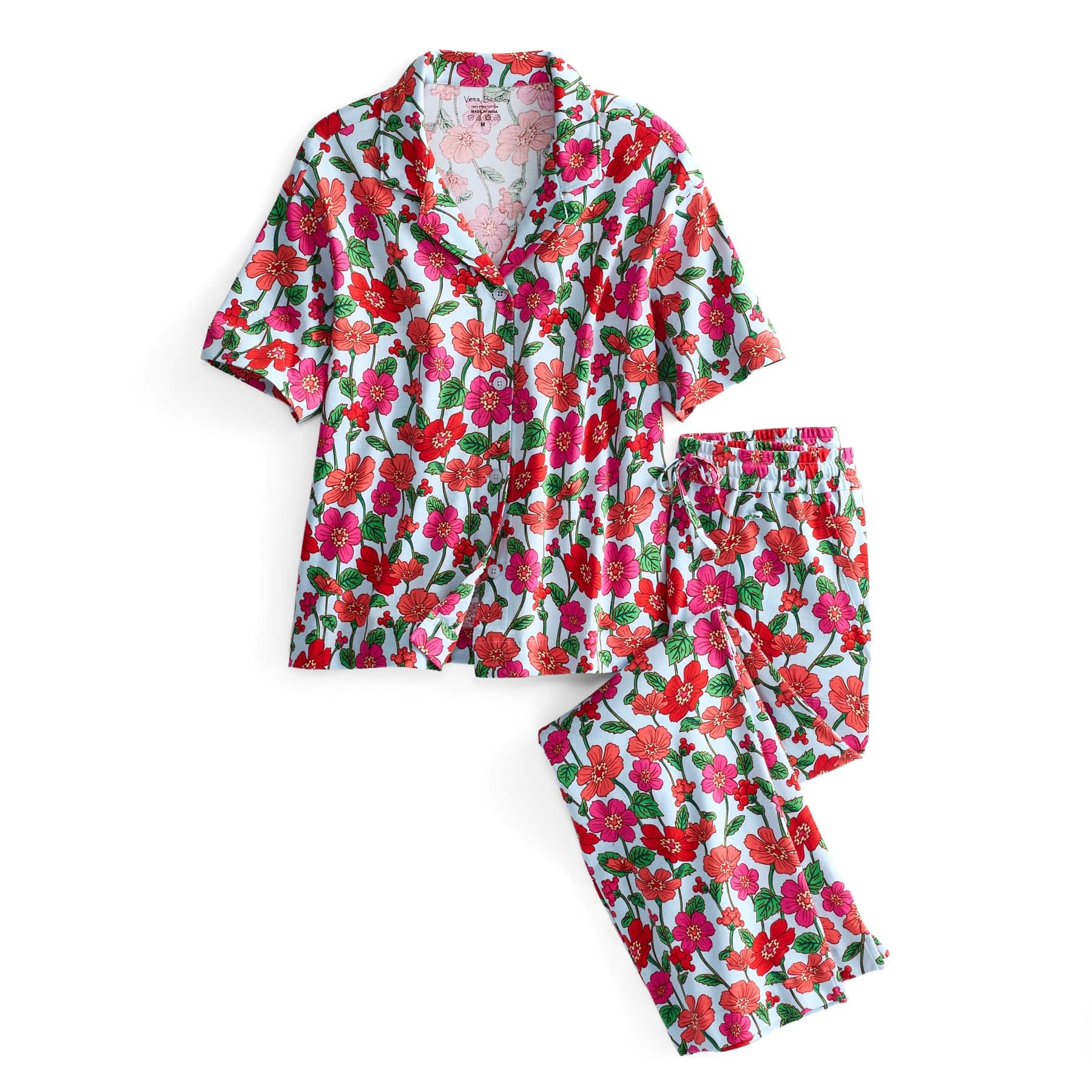 Disney Button-Down Pajama Set-Mickey Meadow-Image 1-Vera Bradley