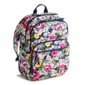 Floral patterned backpack on a white background
